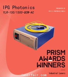 IPG新系列QCW光纤激光器荣获玲珑大奖 新颖独特将彻底改变工业激光市场的格局