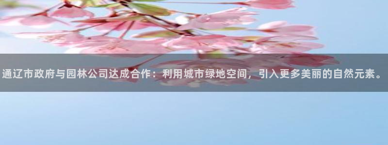 新宝gg灬75505：通辽市政府与园林公司达成合作：利用城市绿地空间，引入更多美丽的自然元素。